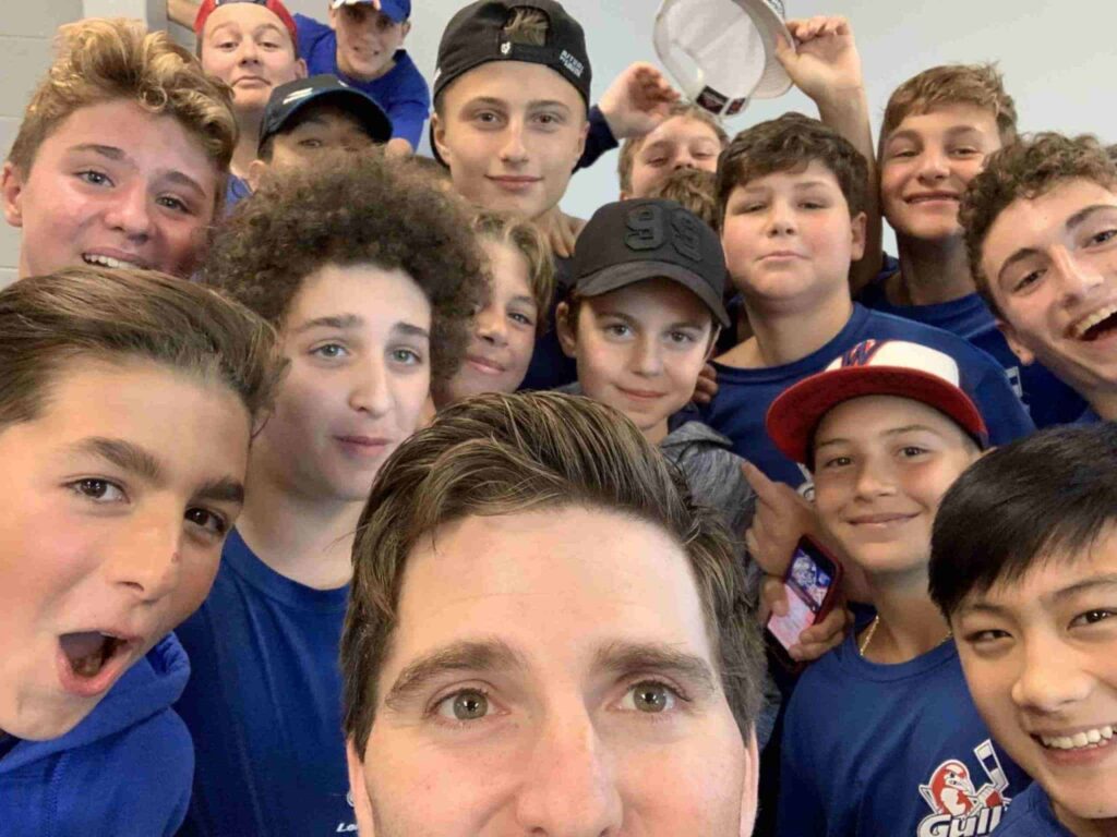 Topher and kids from the Long Island Gulls